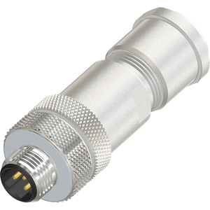 M12 D-Coded Male Straight 4 Pin PG7 Brass Body Screw Type Connector