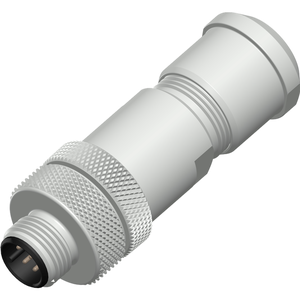 M12 Male Straight 8 Pin PG9 Brass Body Screw Type Connector