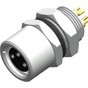 M8 Female Front 3 Pin Solder Type Panel Mount Connector