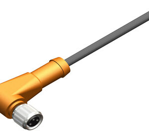 M8 Female Right Angle 3 Pin 2 LED Connector