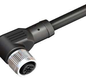 M12 Female Right Angle 4 Pin Connector