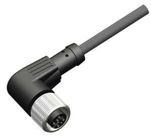 M12 Female Right Angle 4 Pin Shielded Connector