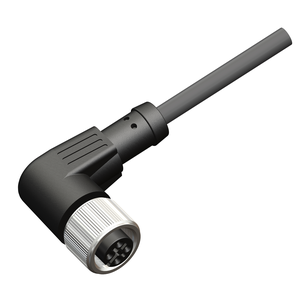 M12 Female Right Angle 5 Pin Shielded Connector