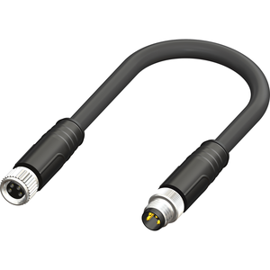 Dual M8 Female to Male Straight 4 Pin Connector