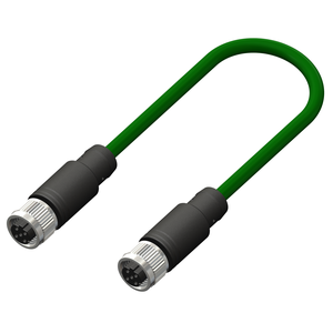 M12 D-Coded Female to Female Straight 4 Pin Connector