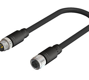 Dual M12 Female to Male Straight 5 Pin Connector