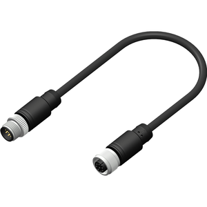 Dual M12 Female to Male Straight 8 Pin Connector