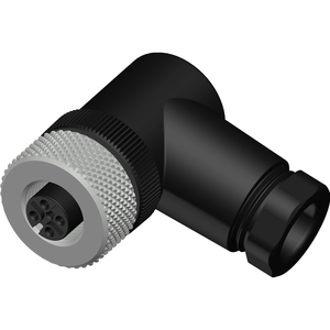 M12 Female Right Angle 5 Pin PG9 Screw Type Connector