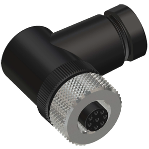 M12 Female Right Angle 8 Pin PG9 Screw Type Connector