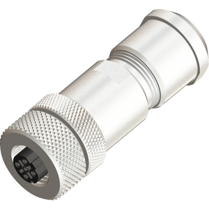 M12 D-Coded Female Straight 4 Pin PG7 Brass Body Screw Type Connecto