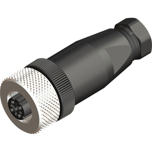 M12 D-Coded Female Straight 4 Pin PG7 Screw Type Connector