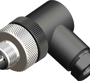 M12 Male Right Angle 5 Pin PG7 Screw Type Connector