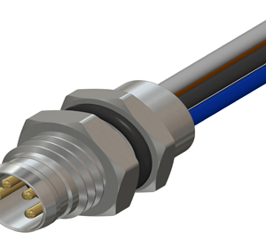 M8 Male Rear 4 Pin Panel Mount Connector